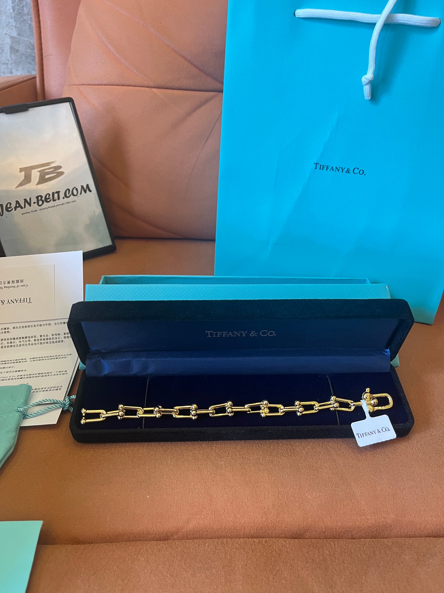 Tiffany&Co hardwear medium link bracelet in yellow gold