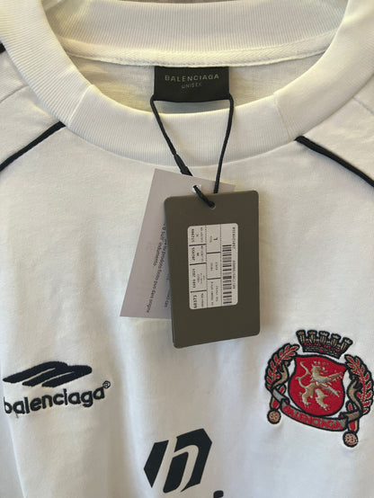 Balenciaga white soccer long sleeve jersey "Tokyo"