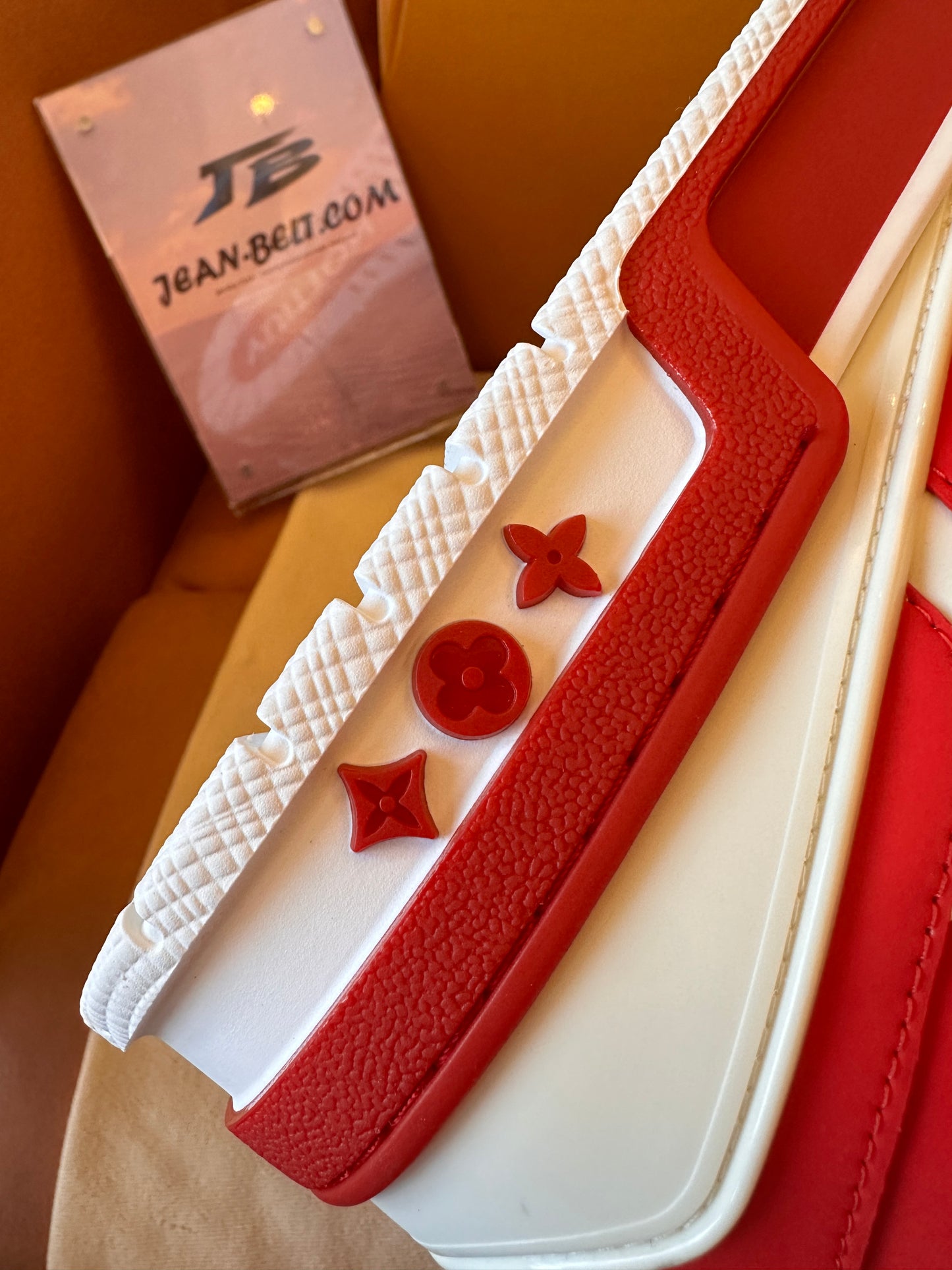 Louis Vuitton LV skate sneaker red white for unisex