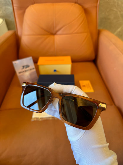 Louis Vuitton LV square sunglasses brown