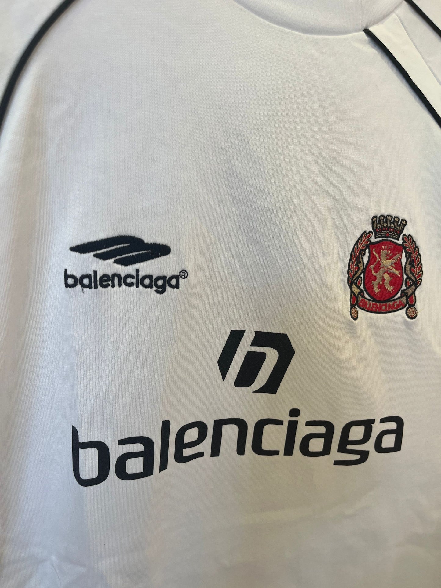 Balenciaga white soccer long sleeve jersey "Tokyo"