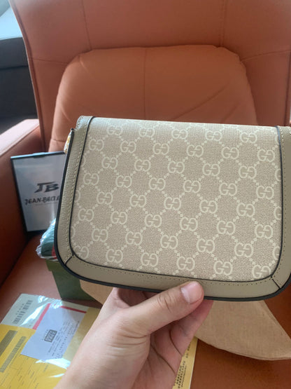 Gucci 1955 jumbo handbag mini white