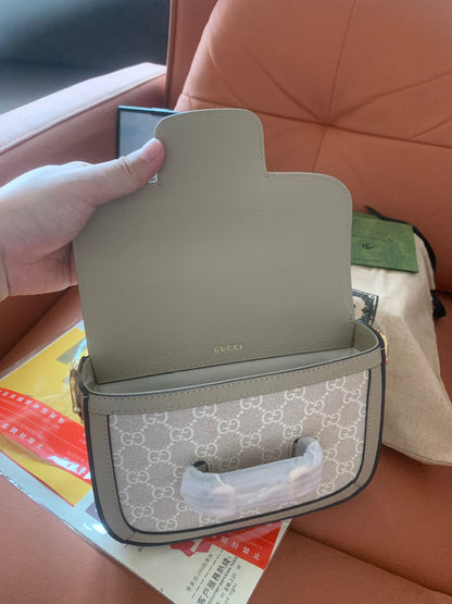 Gucci 1955 jumbo handbag mini white