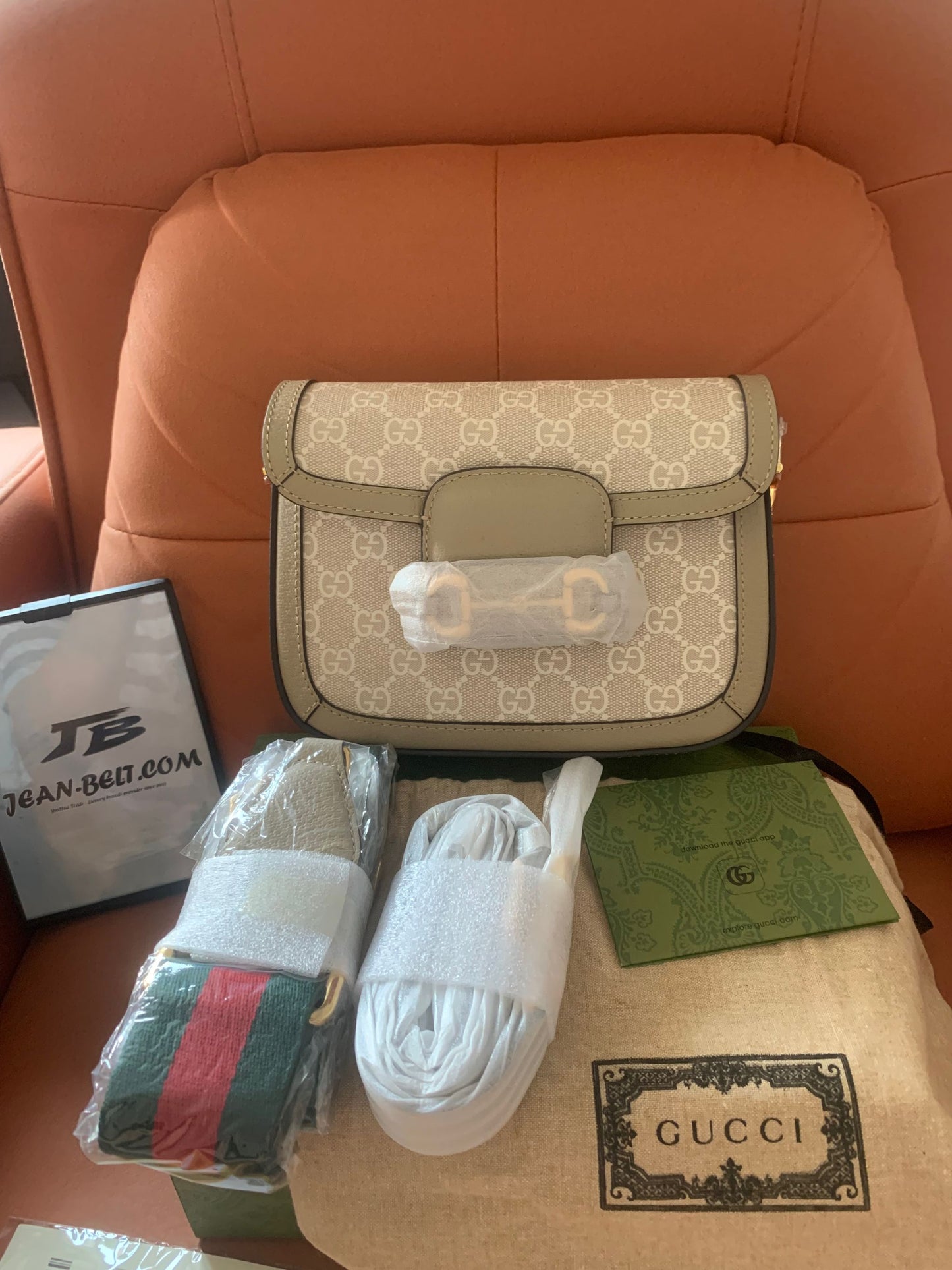 Gucci 1955 jumbo handbag mini white