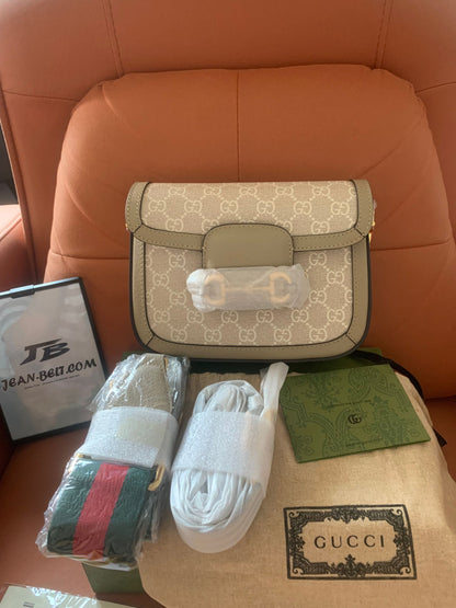 Gucci 1955 jumbo handbag mini white