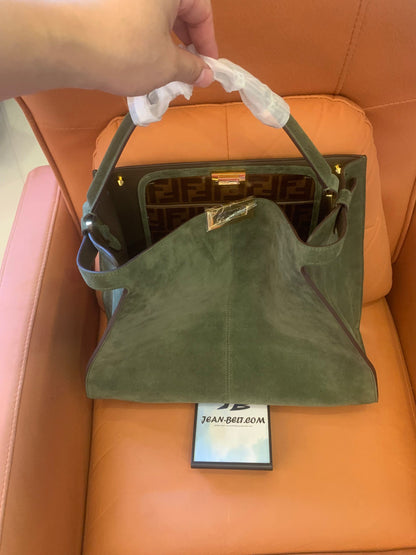 Fendi peekaboo i see u tote large army green