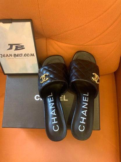 Chanel leather mules & clogs