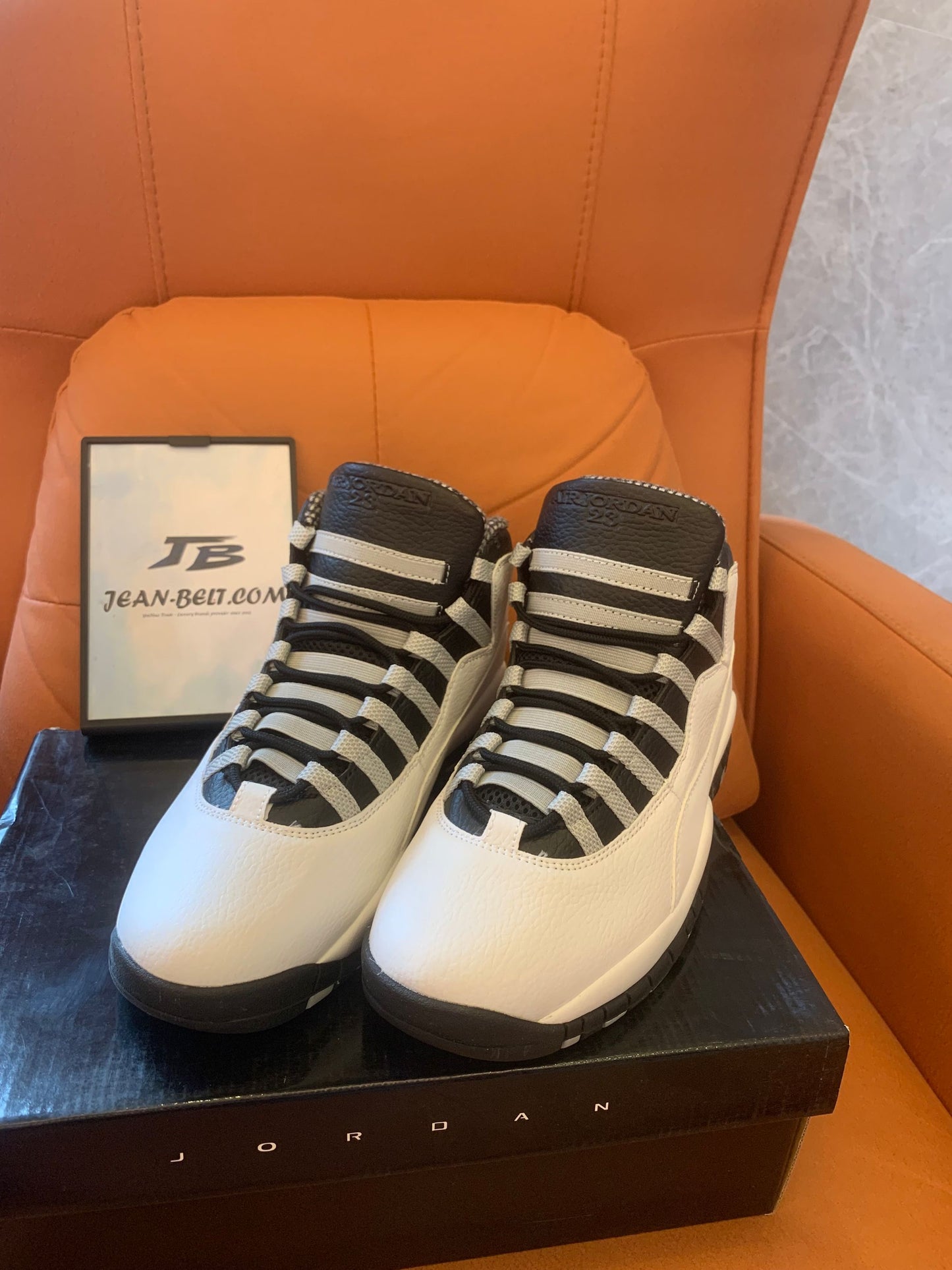 Air Jordan Retro 10 series - classic white & black basketball sneakers