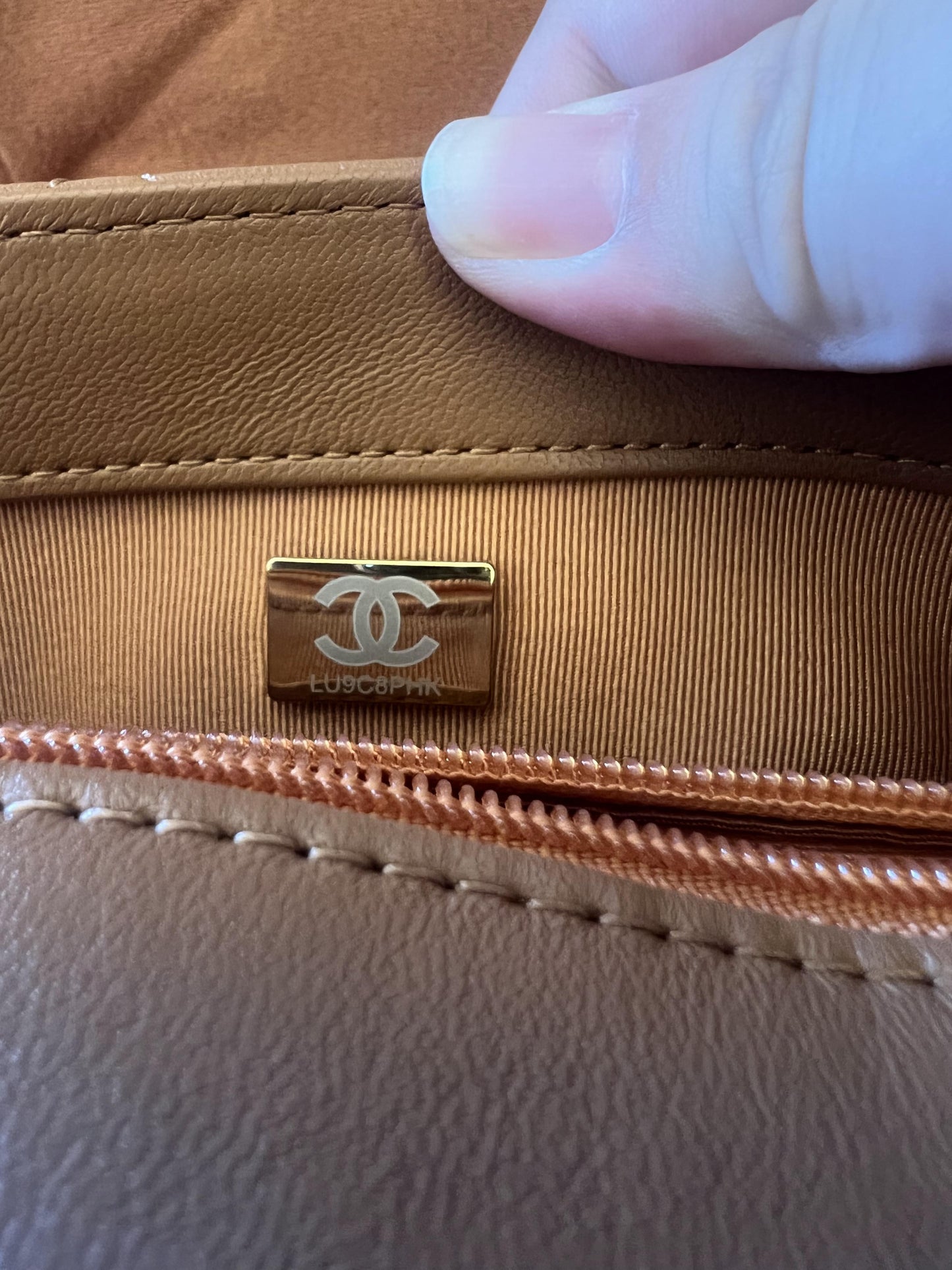 Chanel cf classic flap mini bag brown