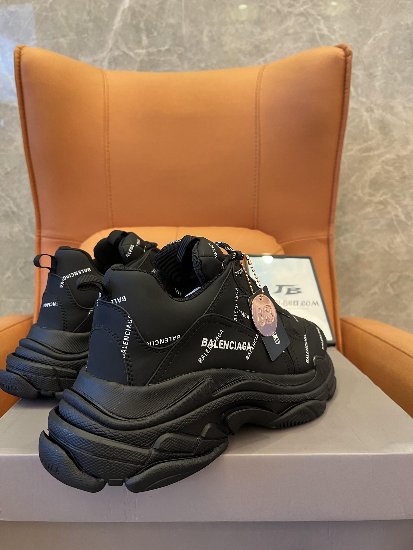 Balenciaga Triple S black chunky sneakers shoes