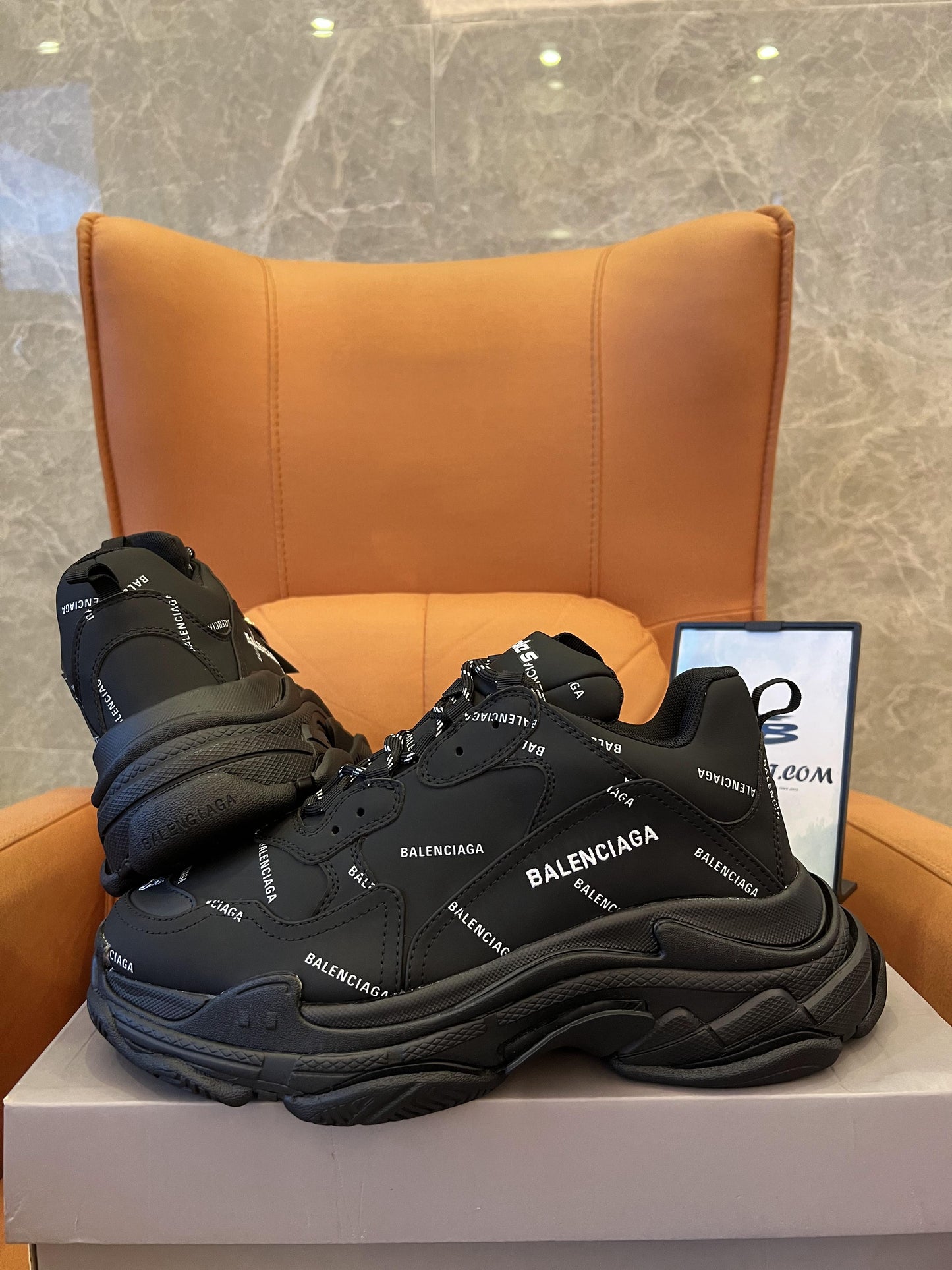 Balenciaga Triple S black chunky sneakers shoes