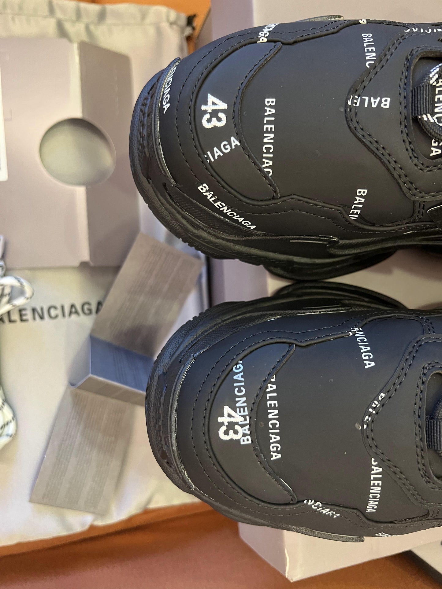 Balenciaga Triple S black chunky sneakers shoes