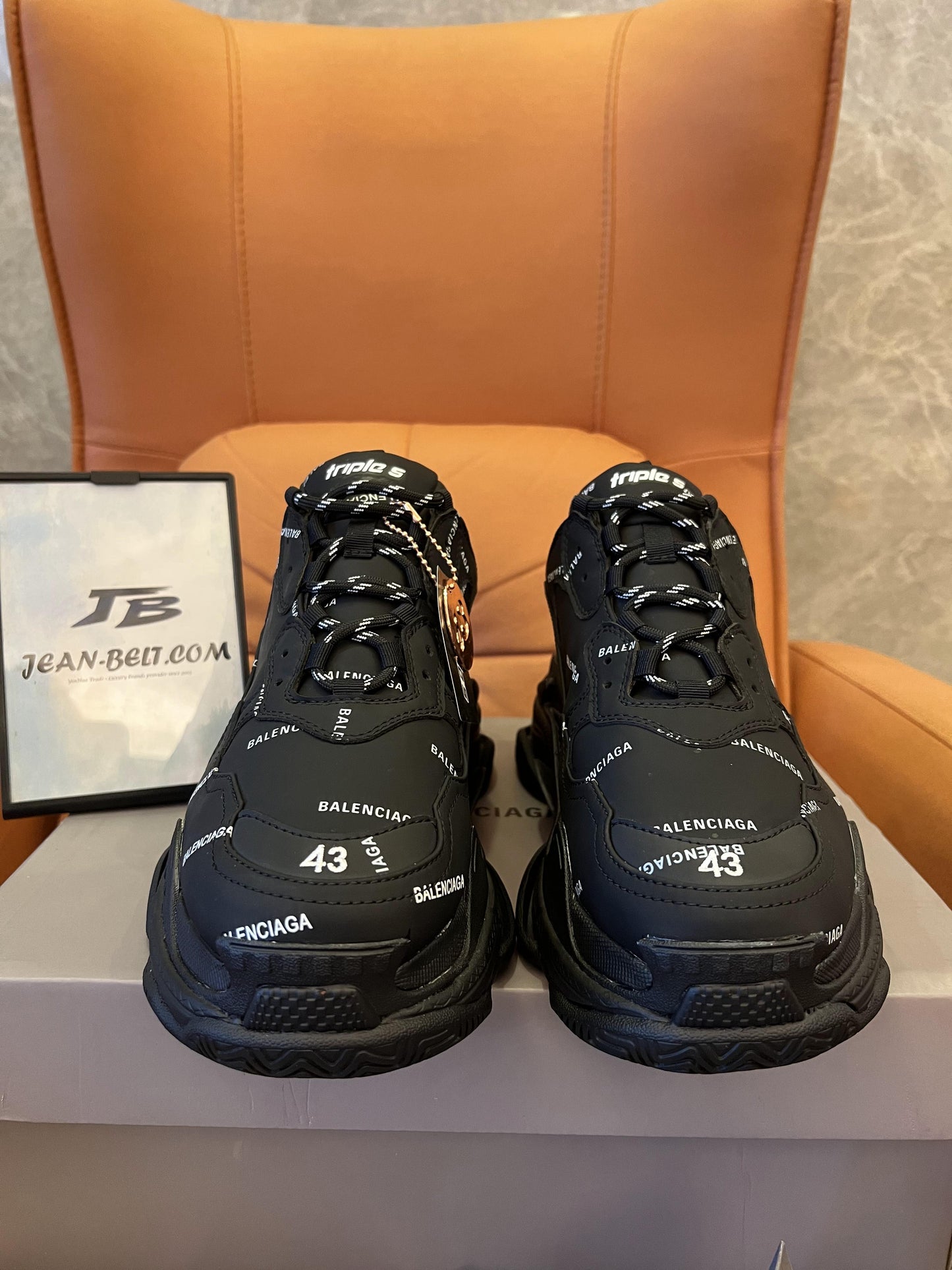 Balenciaga Triple S black chunky sneakers shoes