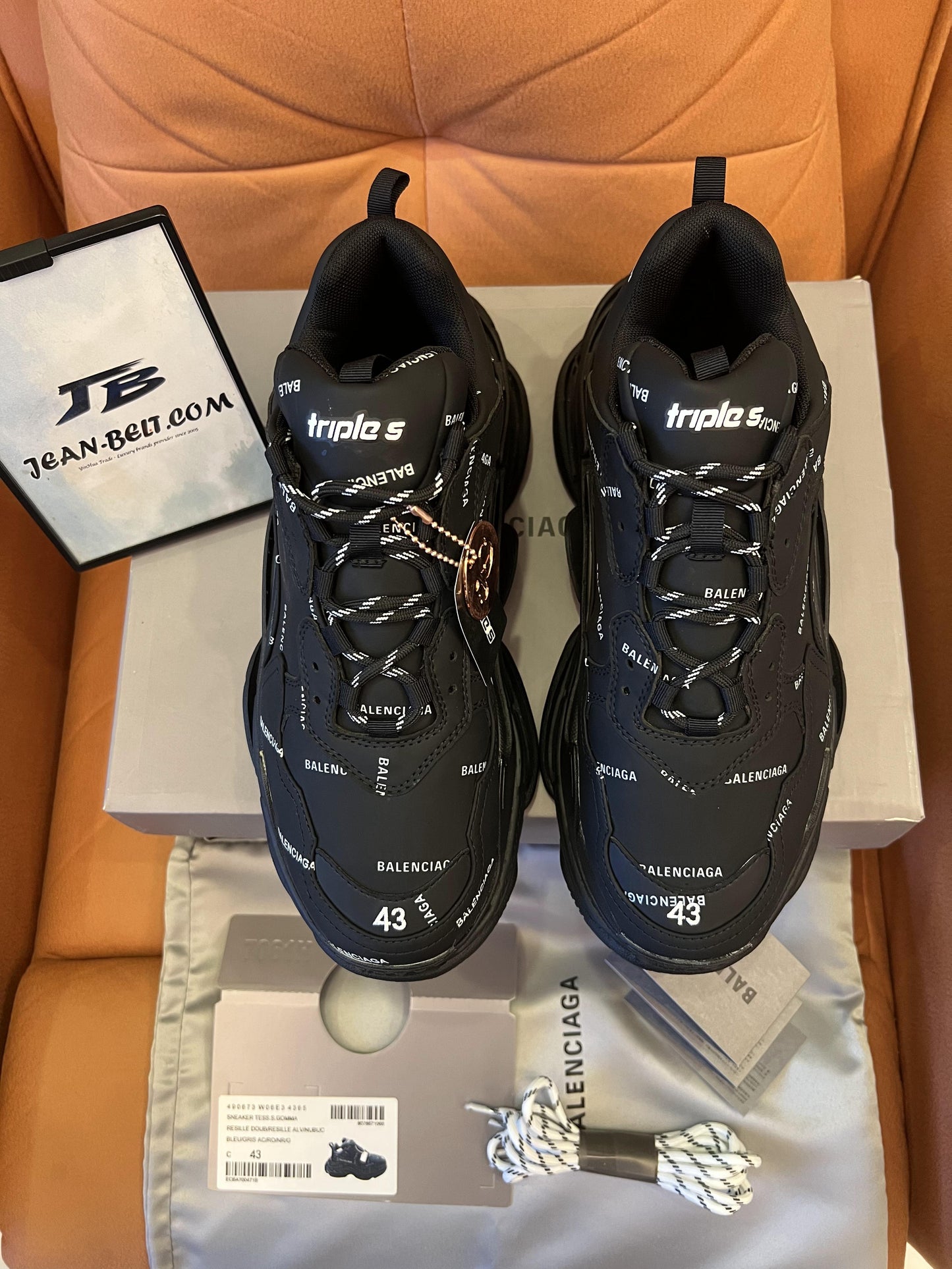 Balenciaga Triple S black chunky sneakers shoes