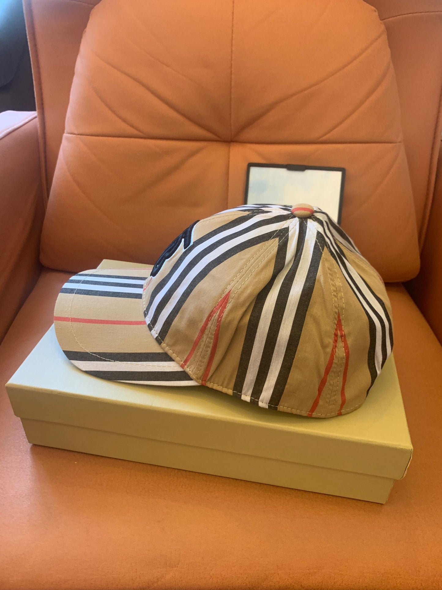 Burberry vintage check baseball cap - beige