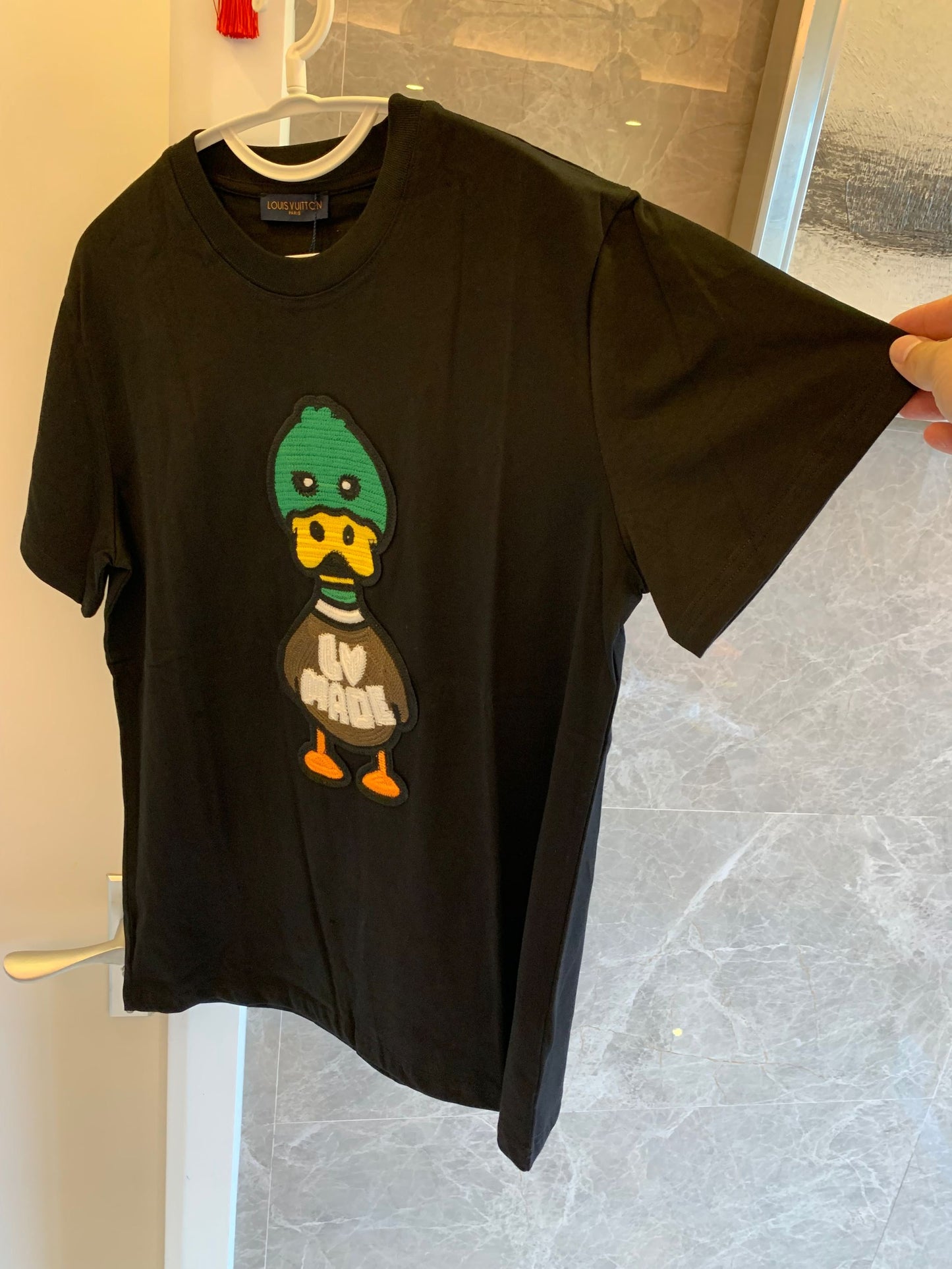 Louis Vuitton "LV Made" duck patch black t-shirt