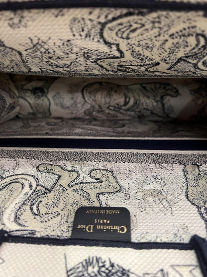 Dior book tote blue tiger