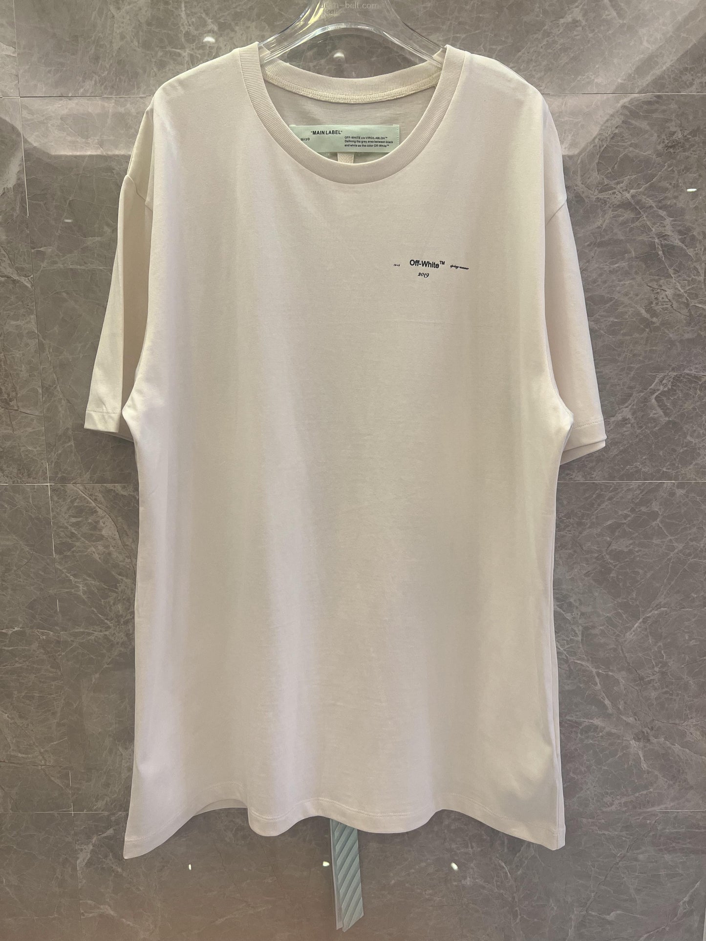 Off-White classic white t-shirt with artistic back graphic