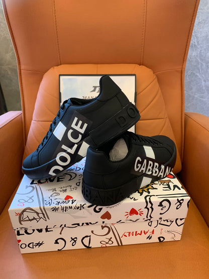 Dolce & Gabbana Portofino black nylon sneakers