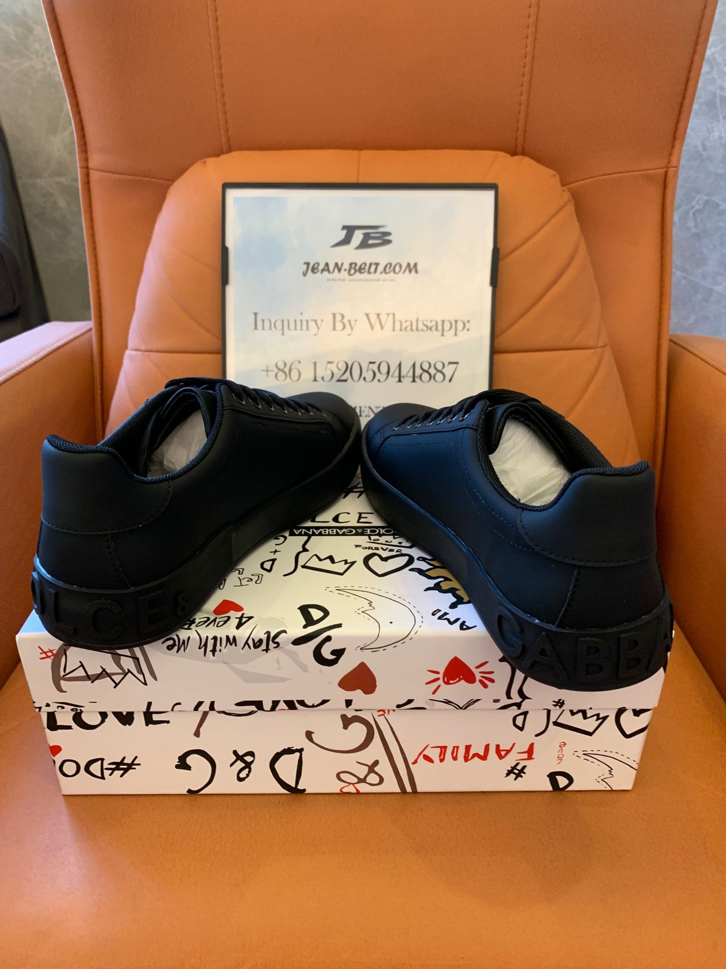 Dolce & Gabbana Portofino black nylon sneakers