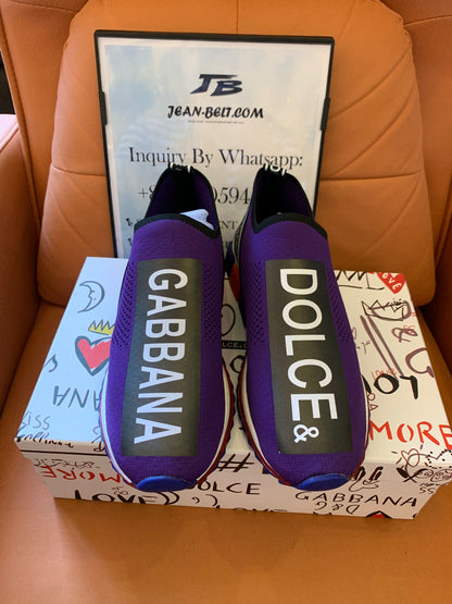 Dolce & Gabbana knit slip-on trainers purple