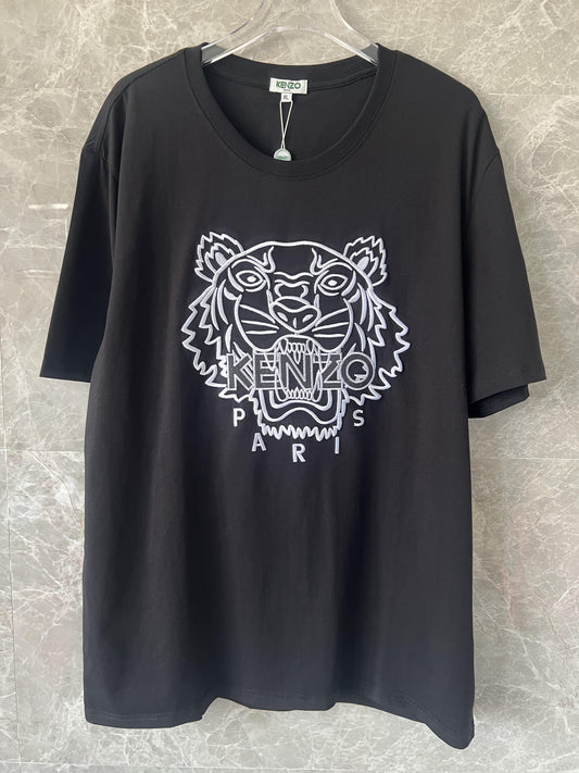 Kenzo Paris tiger embroidery t-shirt collection – black, red, and blue variants