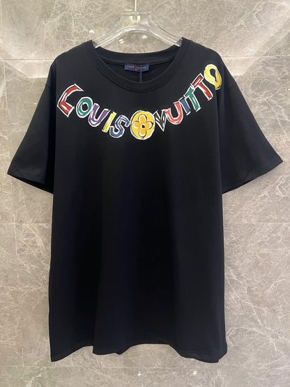 Louis Vuitton graffiti logo t-shirt in black