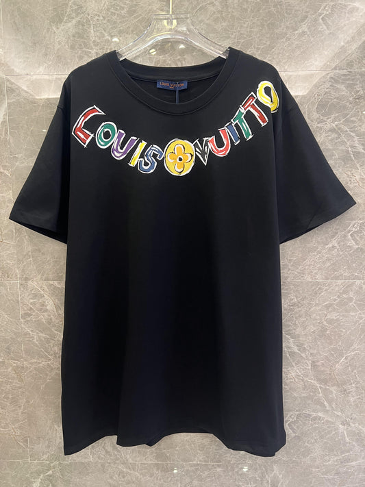 Louis Vuitton graffiti logo t-shirt in black