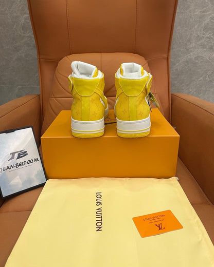 Nike Air Force 1 yellow sneakers with classic white sole