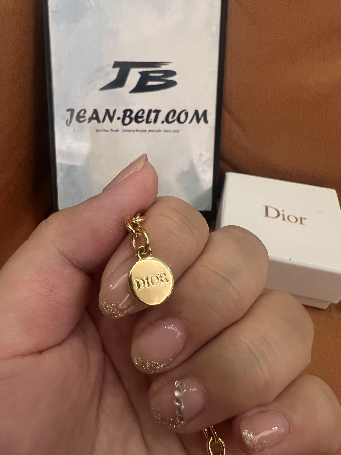 Dior CD logo chain bracelet and necklace set in gold-tone