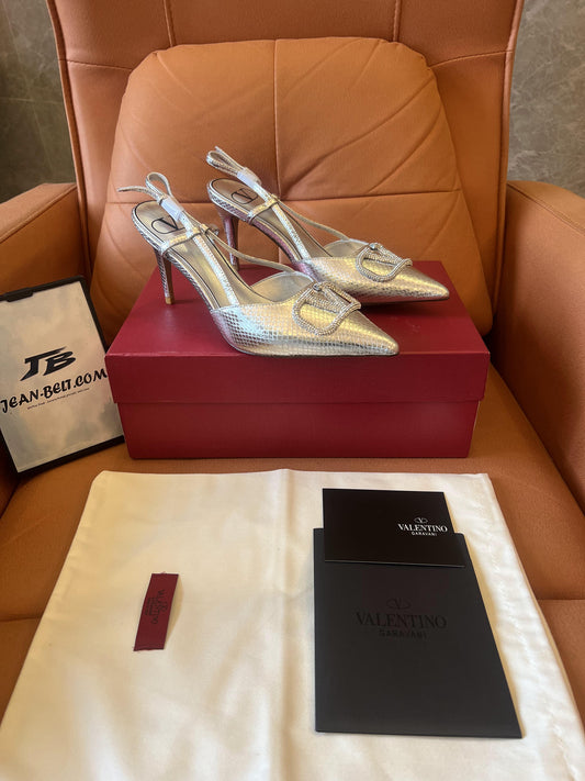 Valentino silver stiletto high heels