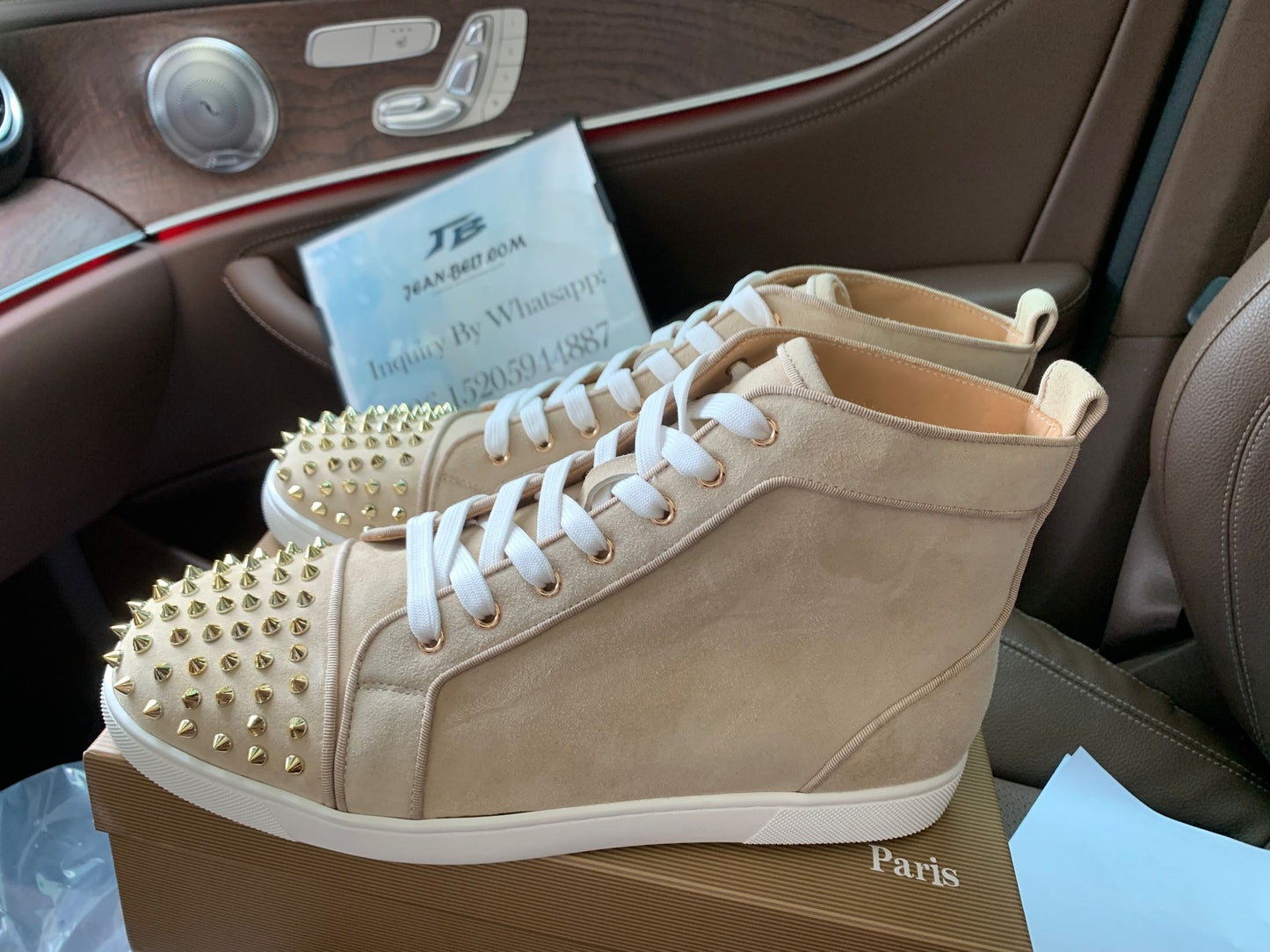 Christian Louboutin Louis Orlato suede high-top sneakers