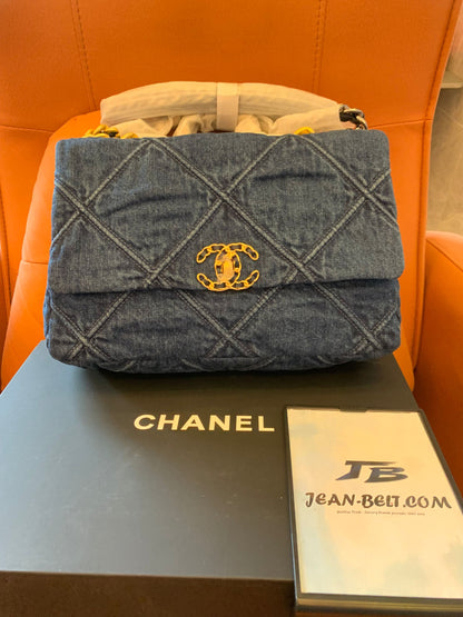 Chanel 19bag as1160 jean blue