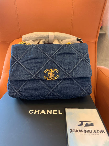 Chanel 19bag as1160 jean blue