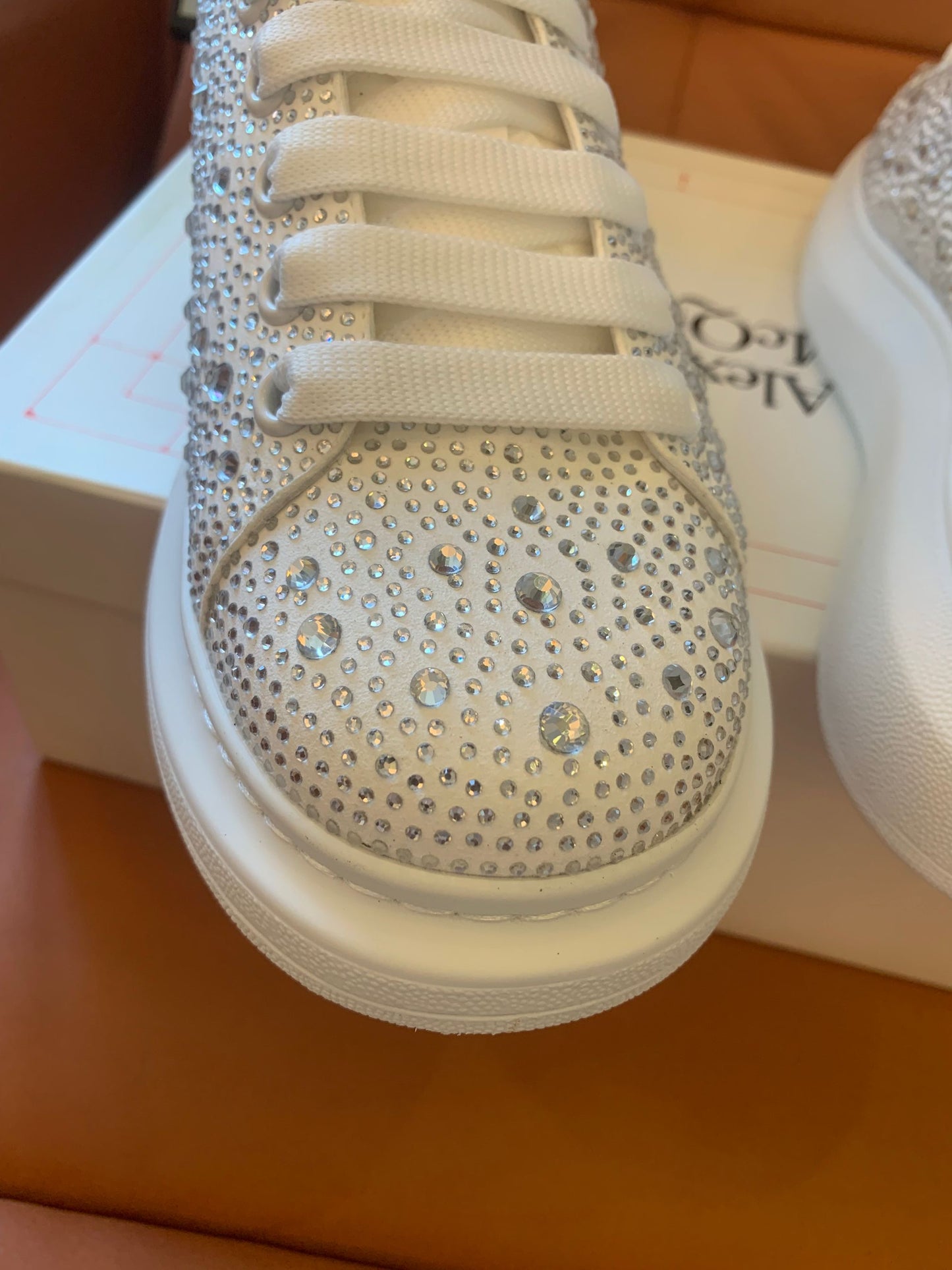 Alexander McQueen crystals rhinestone sneakers