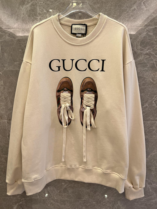 Gucci graphic logo sweatshirt in cream