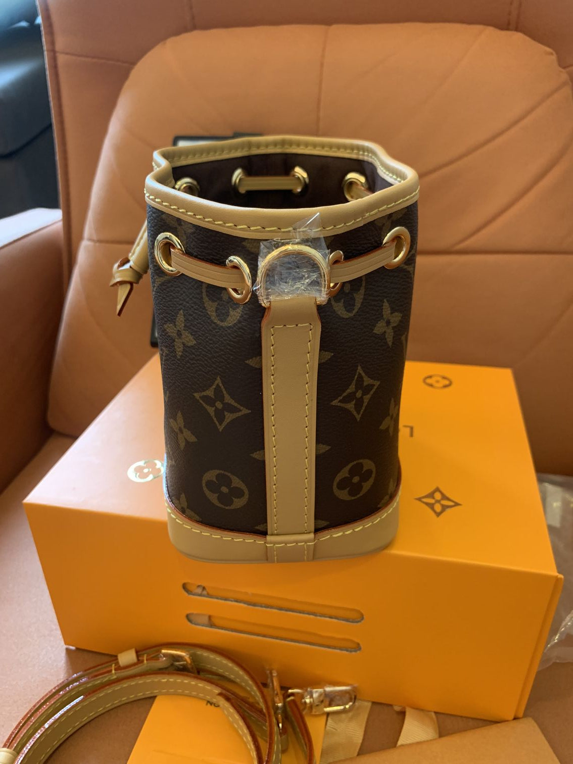 Louis Vuitton nano noe mini backet bag