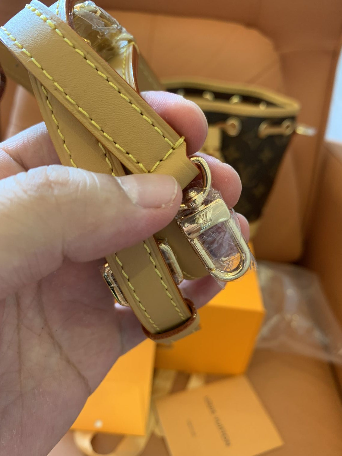 Louis Vuitton nano noe mini backet bag