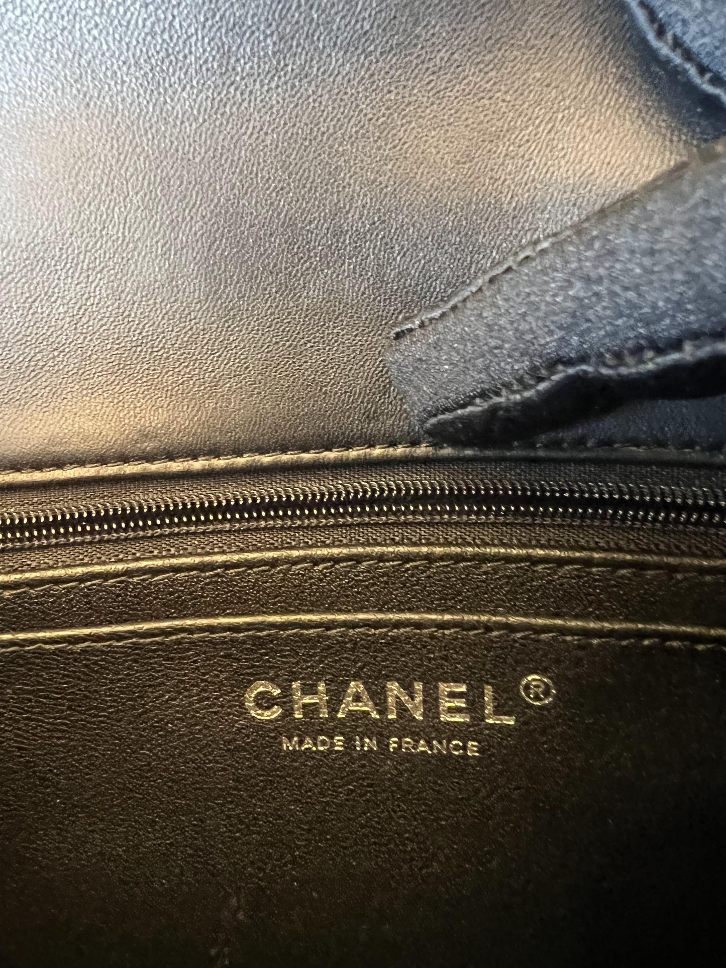 Chanel cf classic flap mini bag all black