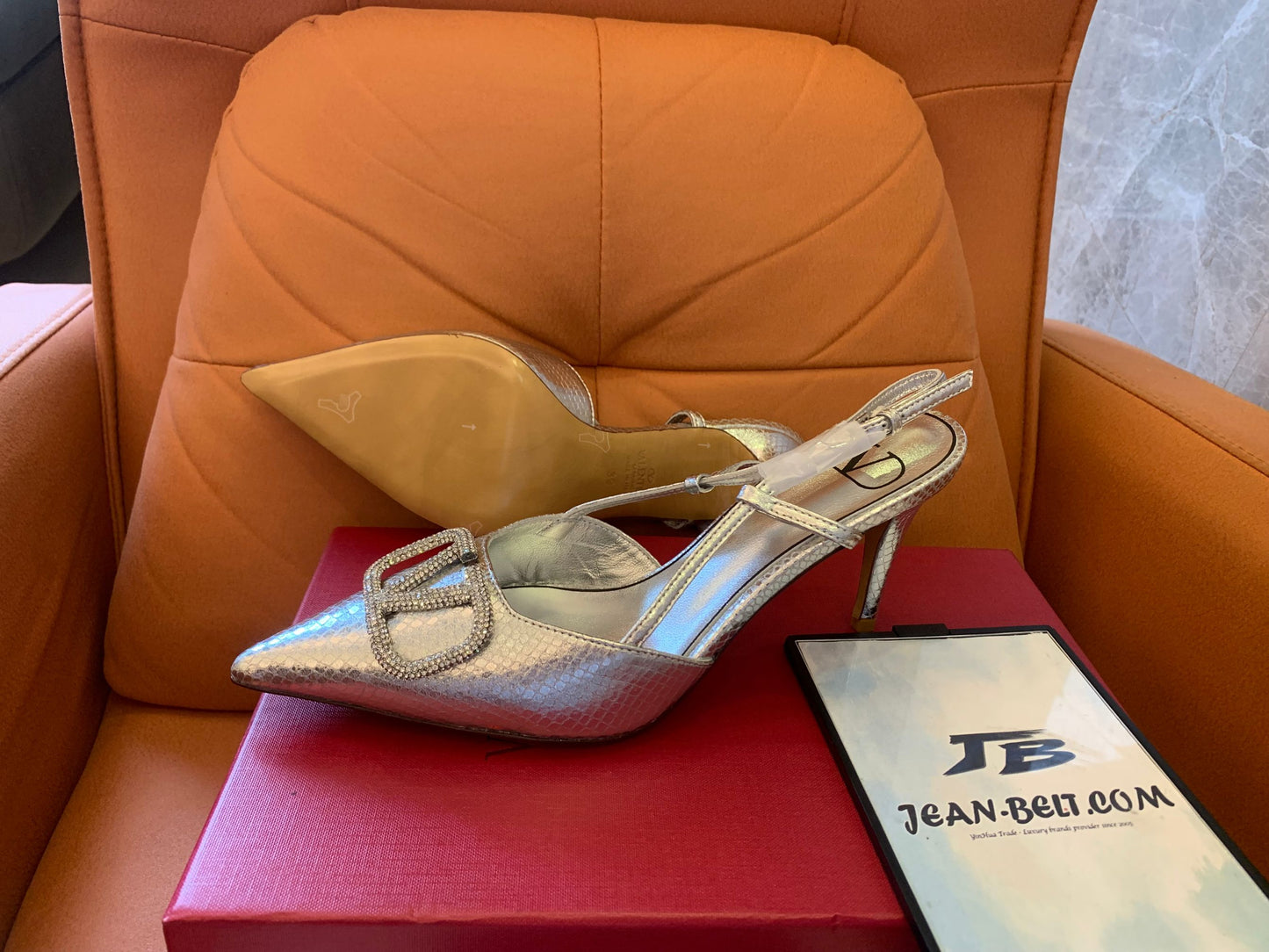 Valentino silver stiletto high heels