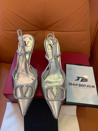 Valentino silver stiletto high heels