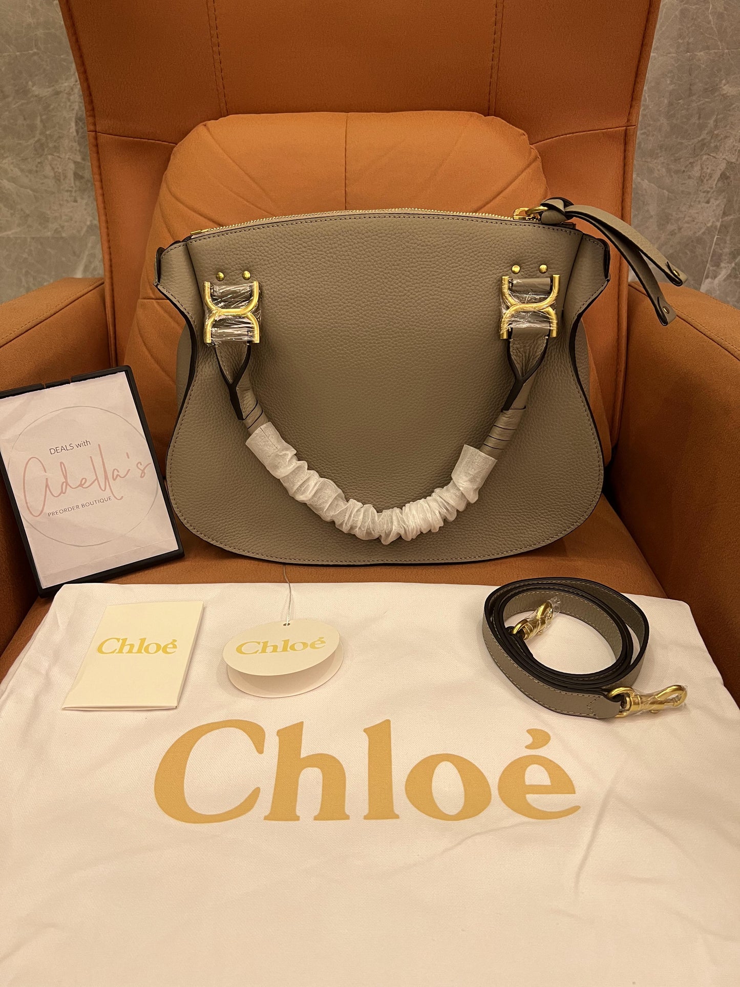 Chloe marcie handbag grey