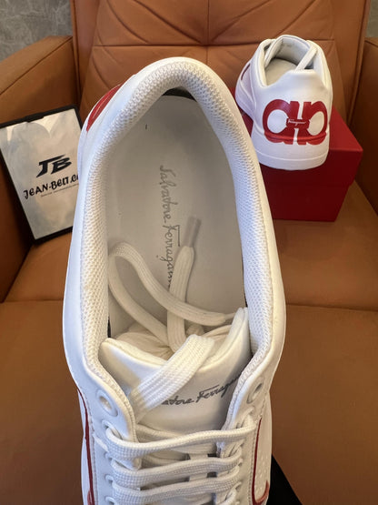 Salvatore Ferragamo logo printed low top sneakers