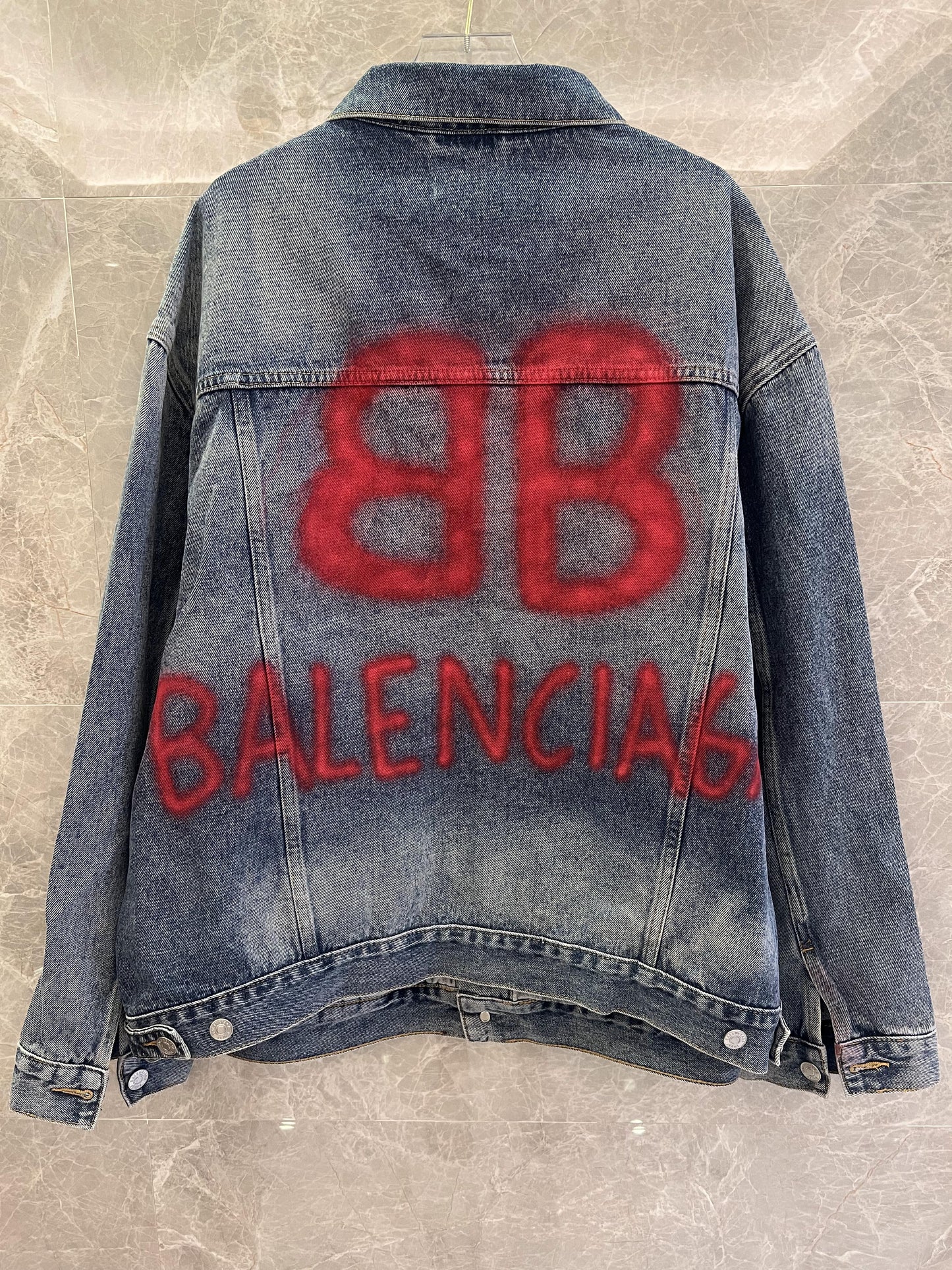 Balenciaga graffiti denim jacket