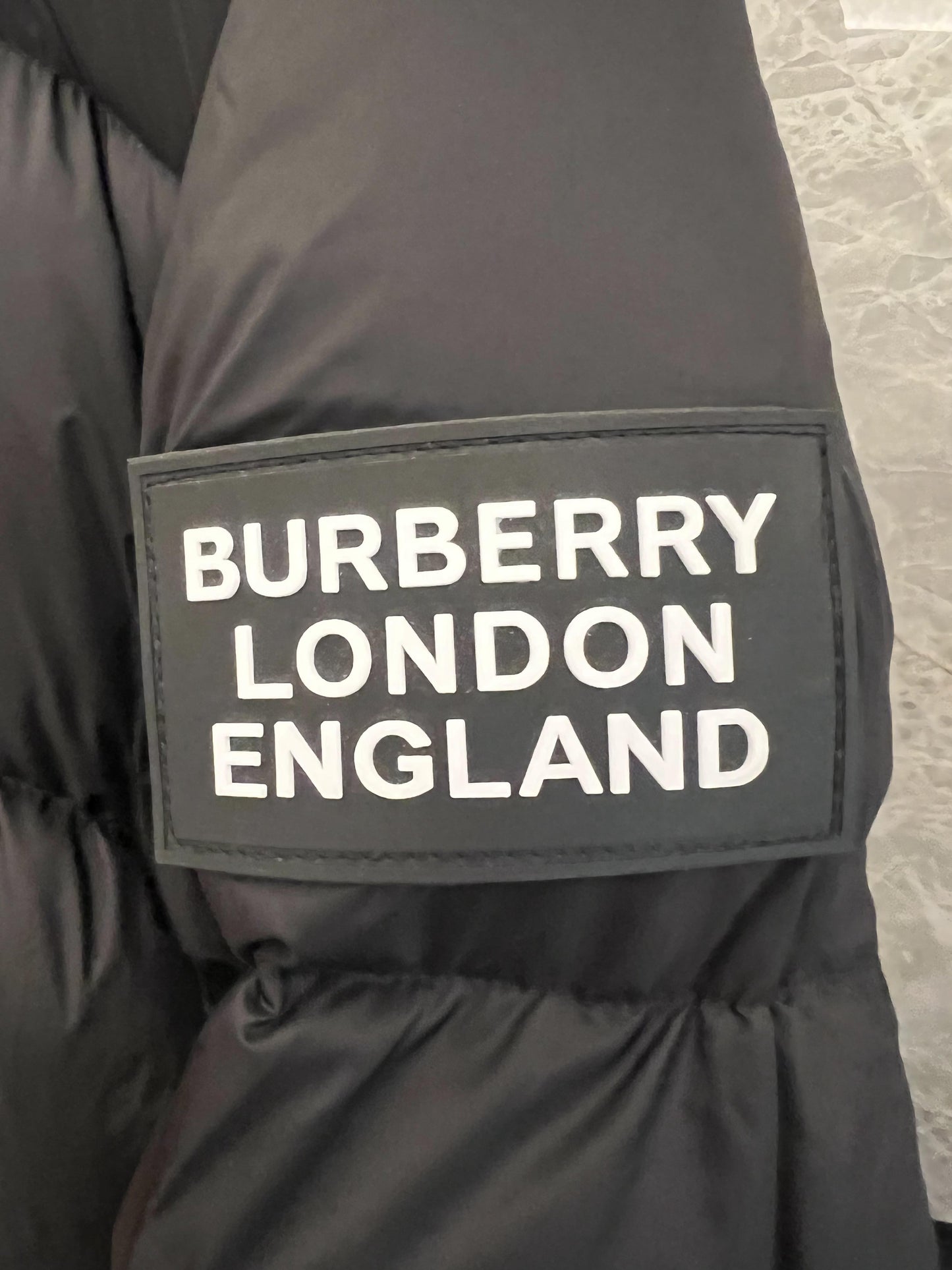 Burberry London England black puffer jacket