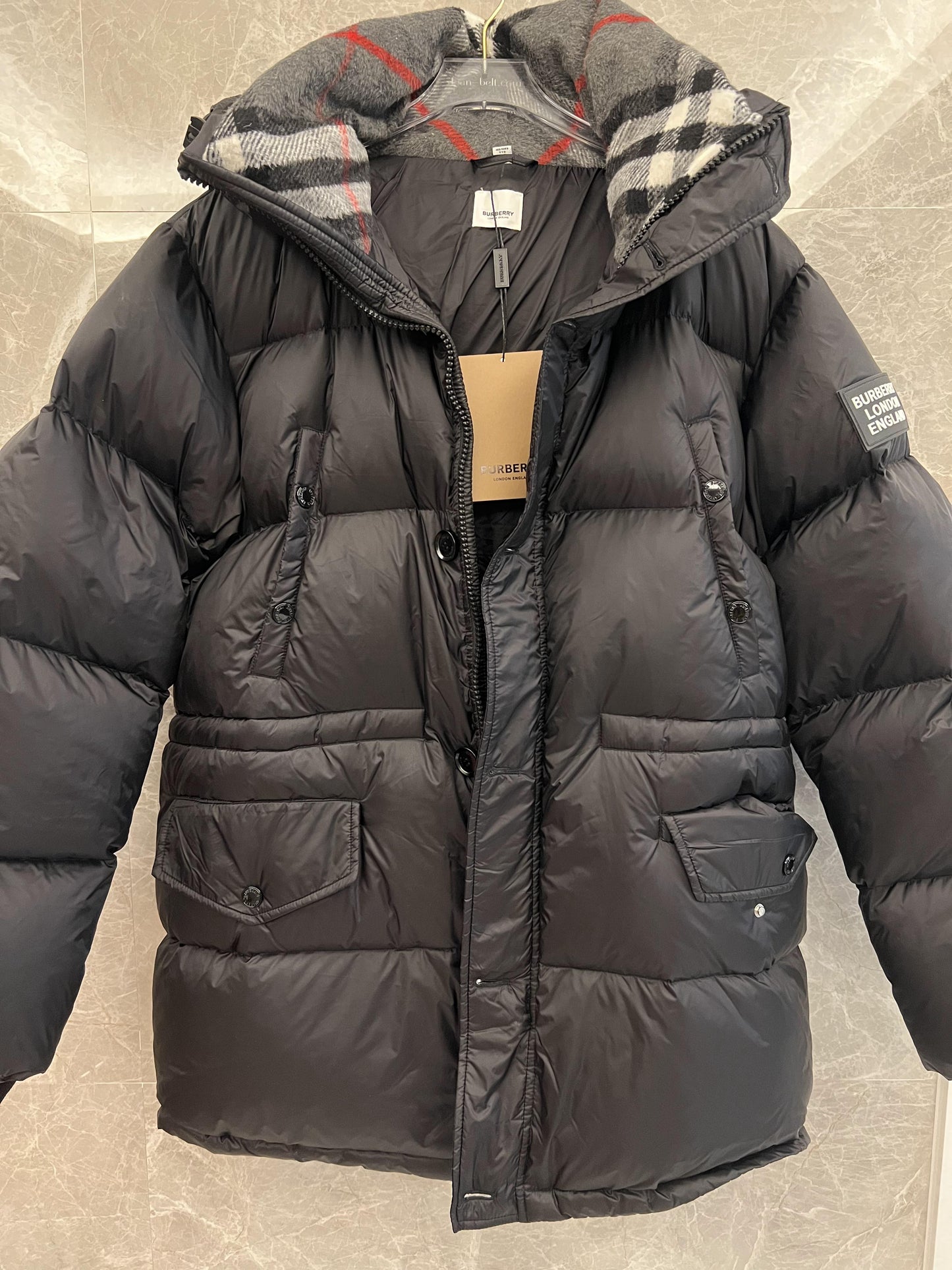 Burberry London England black puffer jacket