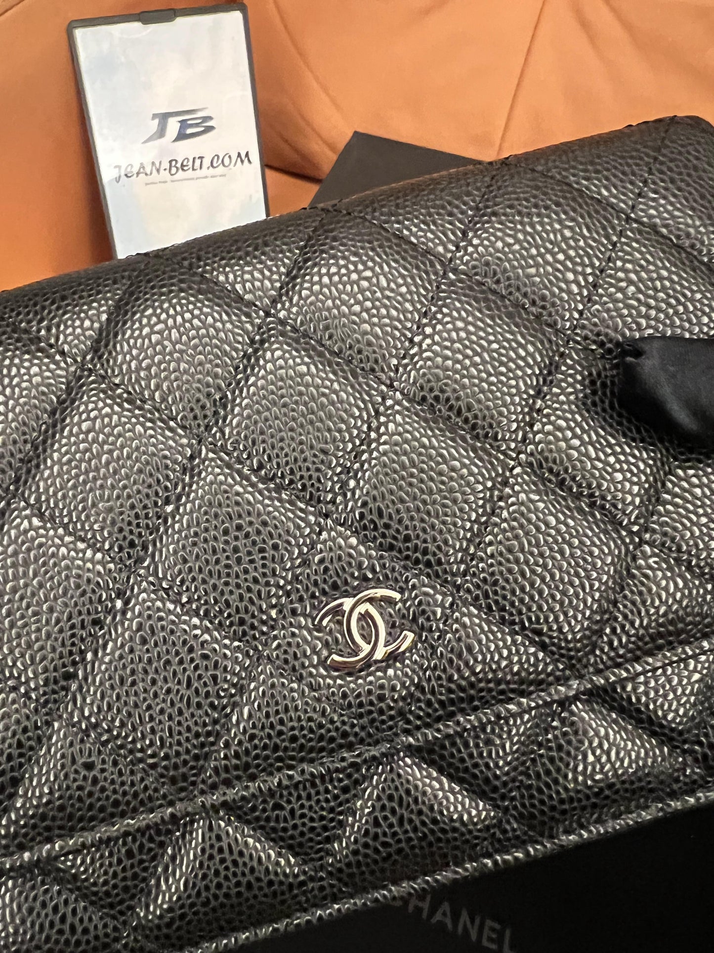 Chanel woc wallet on chain handbag ap1450 black caviar