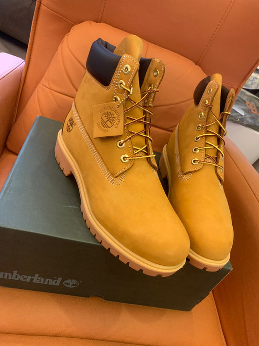 Timberland 6 inch nubuck wheat yellow boots