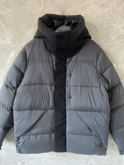 Moncler men's winter down jacket with removable hood