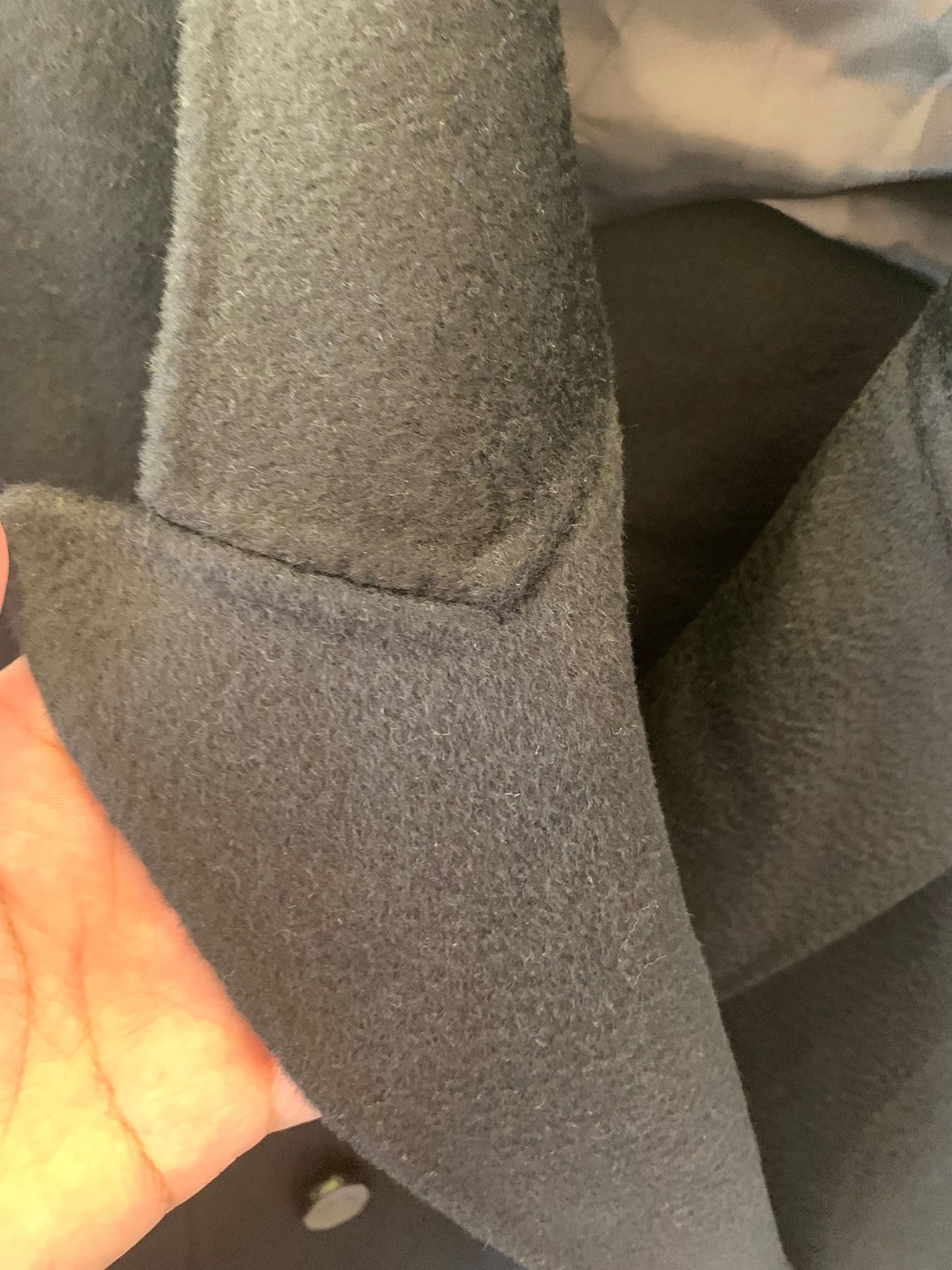 Fendi black double-breasted wool coat